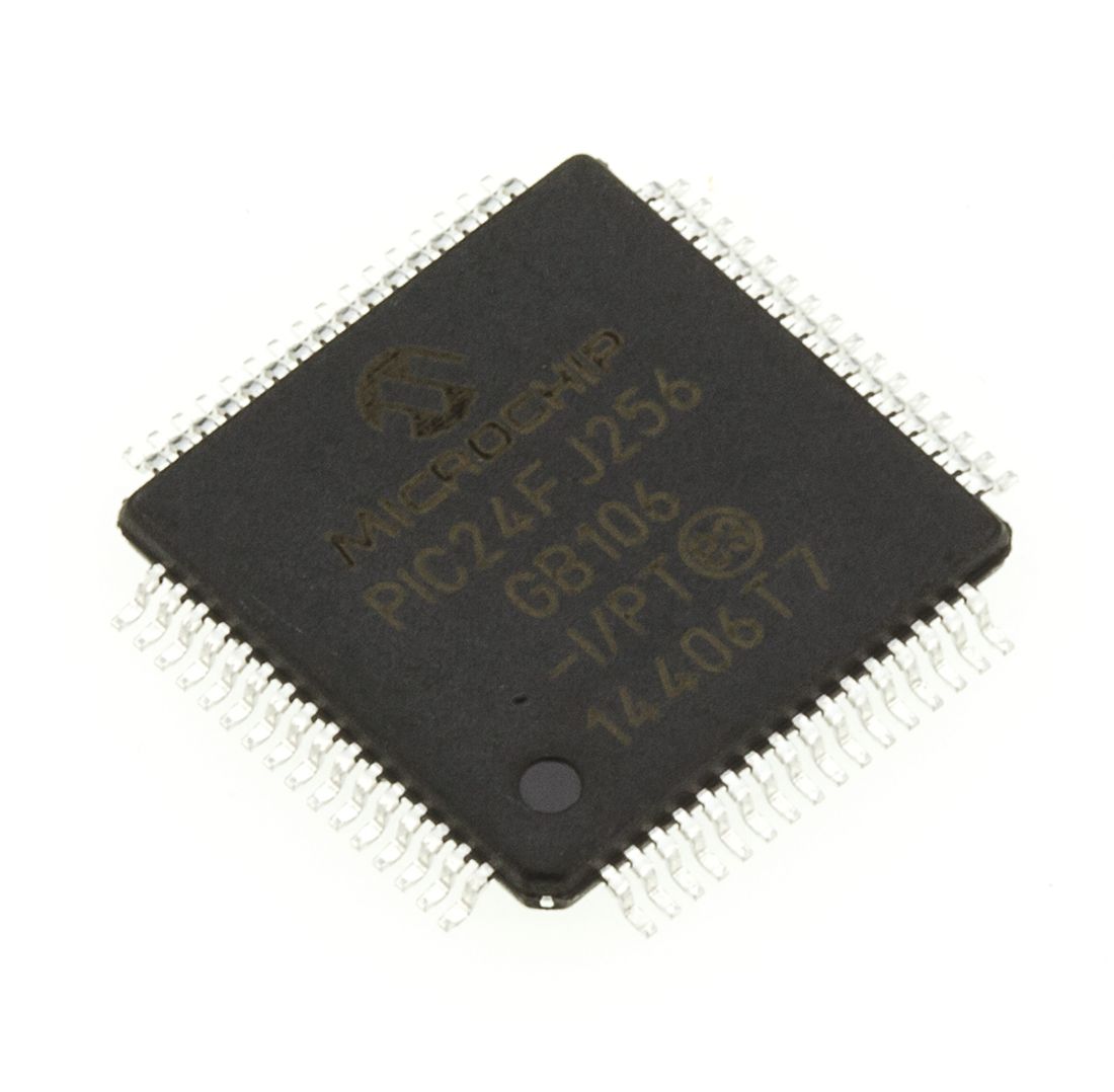 Microchip, 16 bit PIC, PIC24FJ Microcontroller, 32 MHz, 256kB FLASH, 64-Pin TQFP