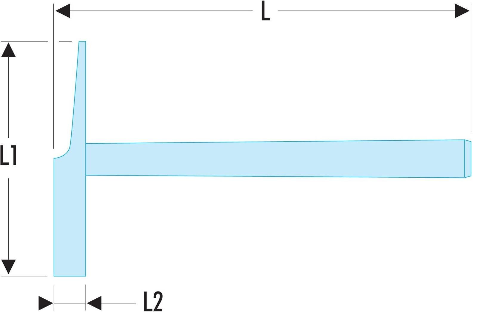 Facom Steel Electricians Hammer with Hickory Wood Handle, 160g