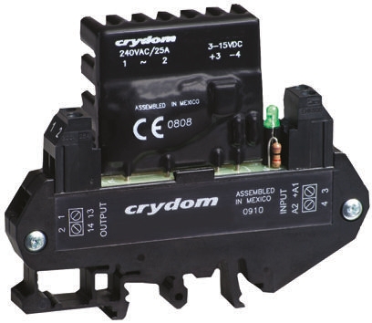 Sensata Crydom Solid State Interface Relay, 32 V dc Control, 10 A rms Load, DIN Rail Mount