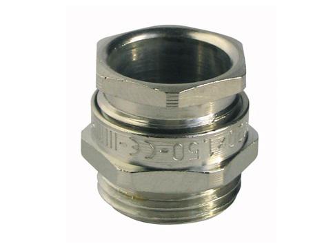 Capri ISOCAP Series Silver Nickel Plated Brass Cable Gland, M12 Thread, 3mm min., 6mm max., IP66