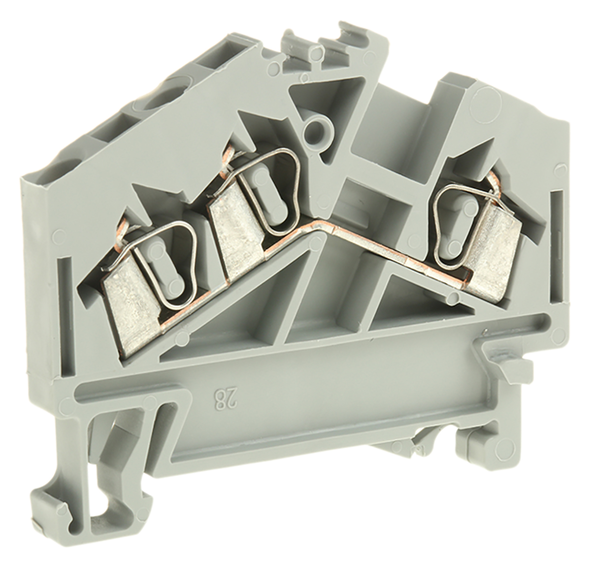 WAGO 280-641 280 Series Grey, 2.5mm², Single-Level, Cage Clamp Termination