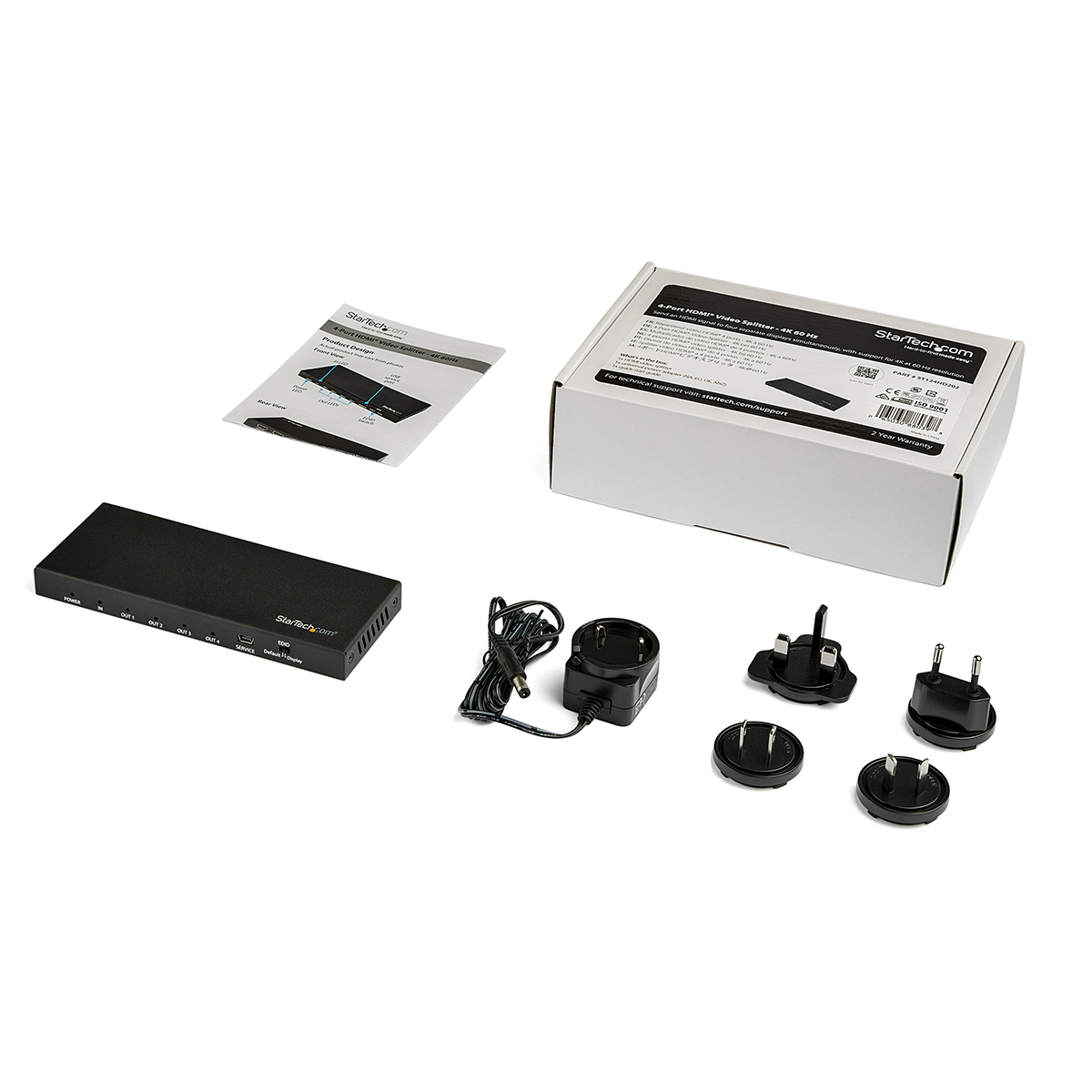 StarTech.com 2 Port 1 Input 4 Output HDMI Splitter 4096 x 2160