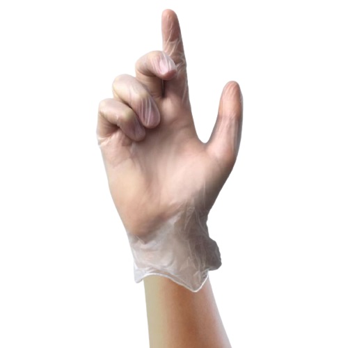 Unigloves Clear Powdered Vinyl Disposable Gloves, Size 10, XL, 100 per Pack