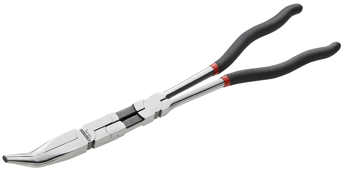 Facom Long Nose Pliers, 340 mm Overall, Straight Tip, 77mm Jaw