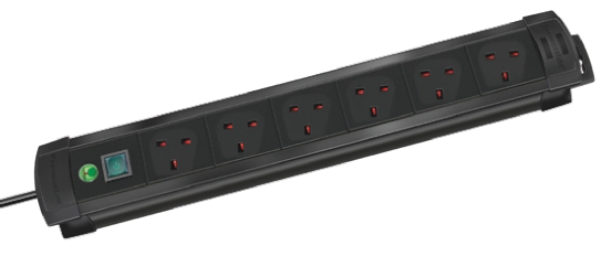 brennenstuhl 3m 6 Socket Type G - British Extension Lead, 230 V, IP20
