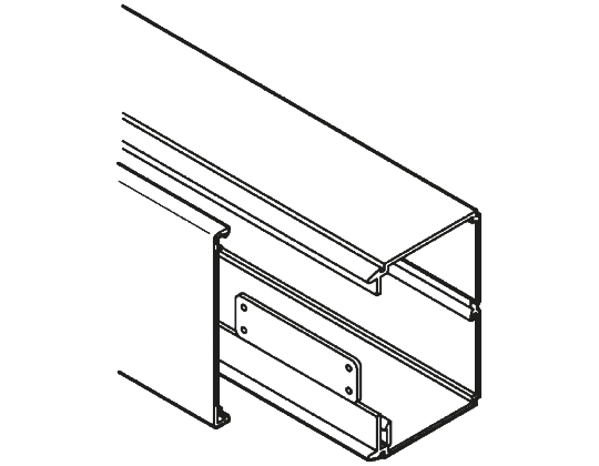 Planet-Wattohm Viadis White Industrial Trunking - Closed Slot, W120 mm x D40mm, L2m, PVC