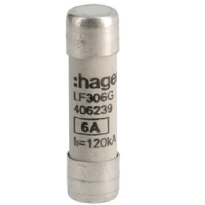 Hager 6A Cartridge Fuse, 10 x 38mm