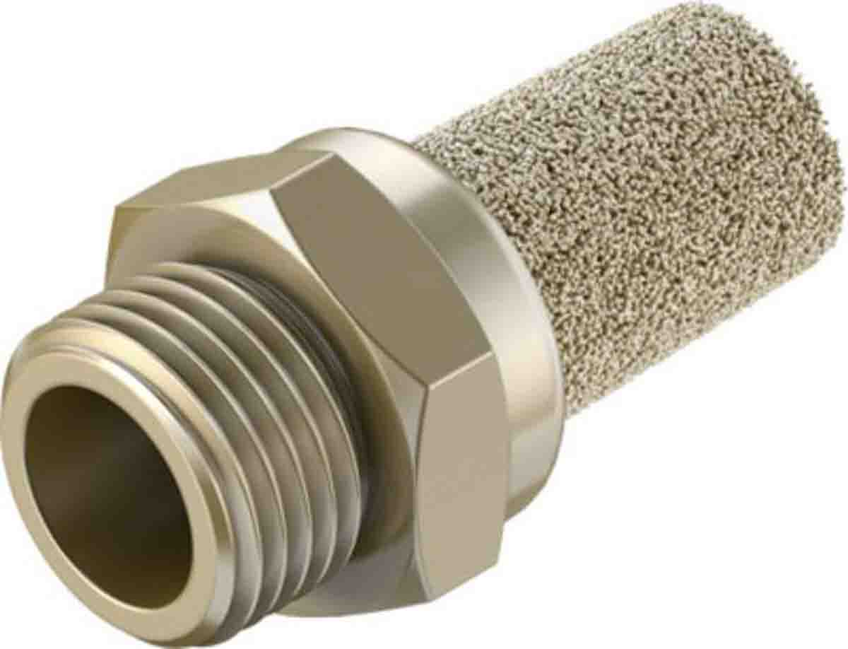 Festo AMTE Brass, Bronze 10bar Pneumatic Silencer, Threaded, NPT 1/8 Male