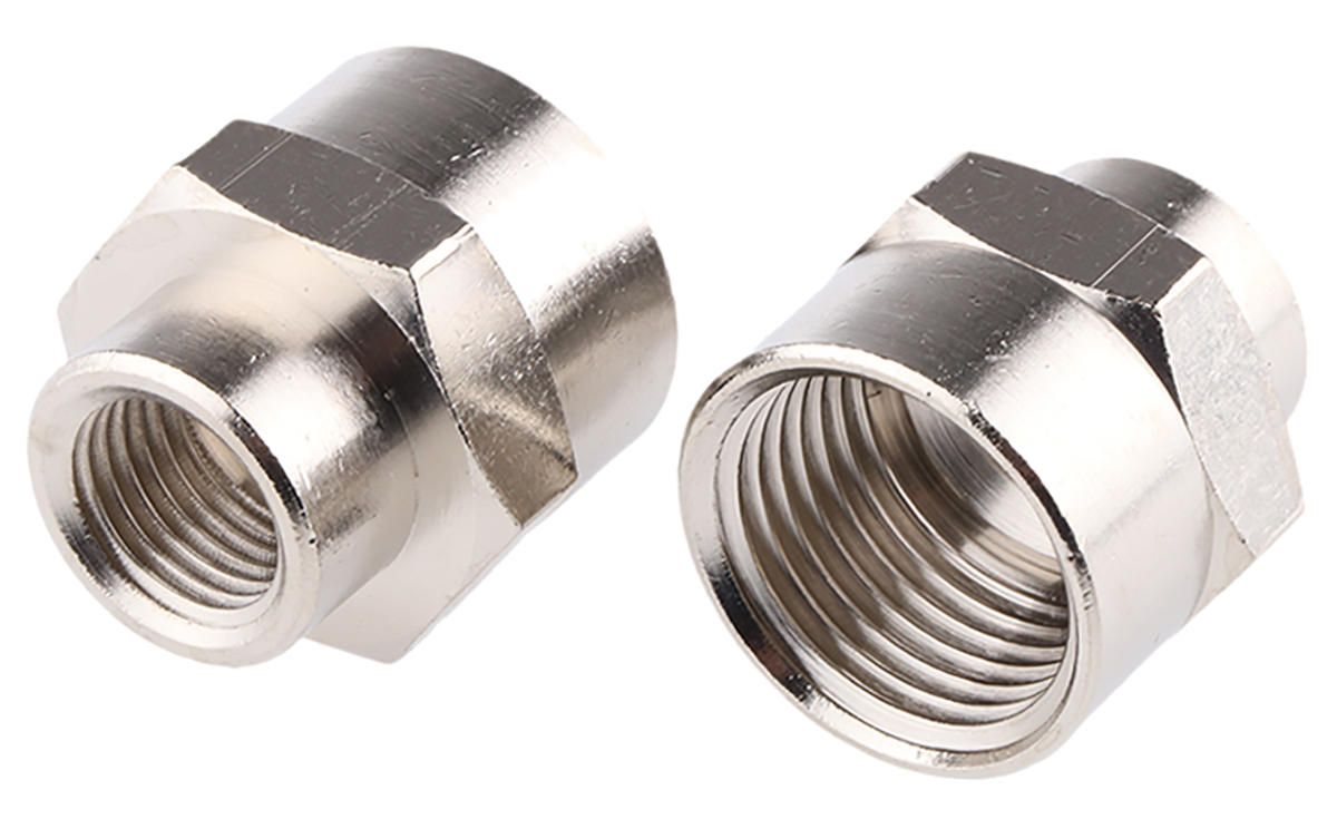 Legris LF3000 Series Straight Threaded Adaptor, G 1/4 Female to G 1/2 Female, Threaded Connection Style