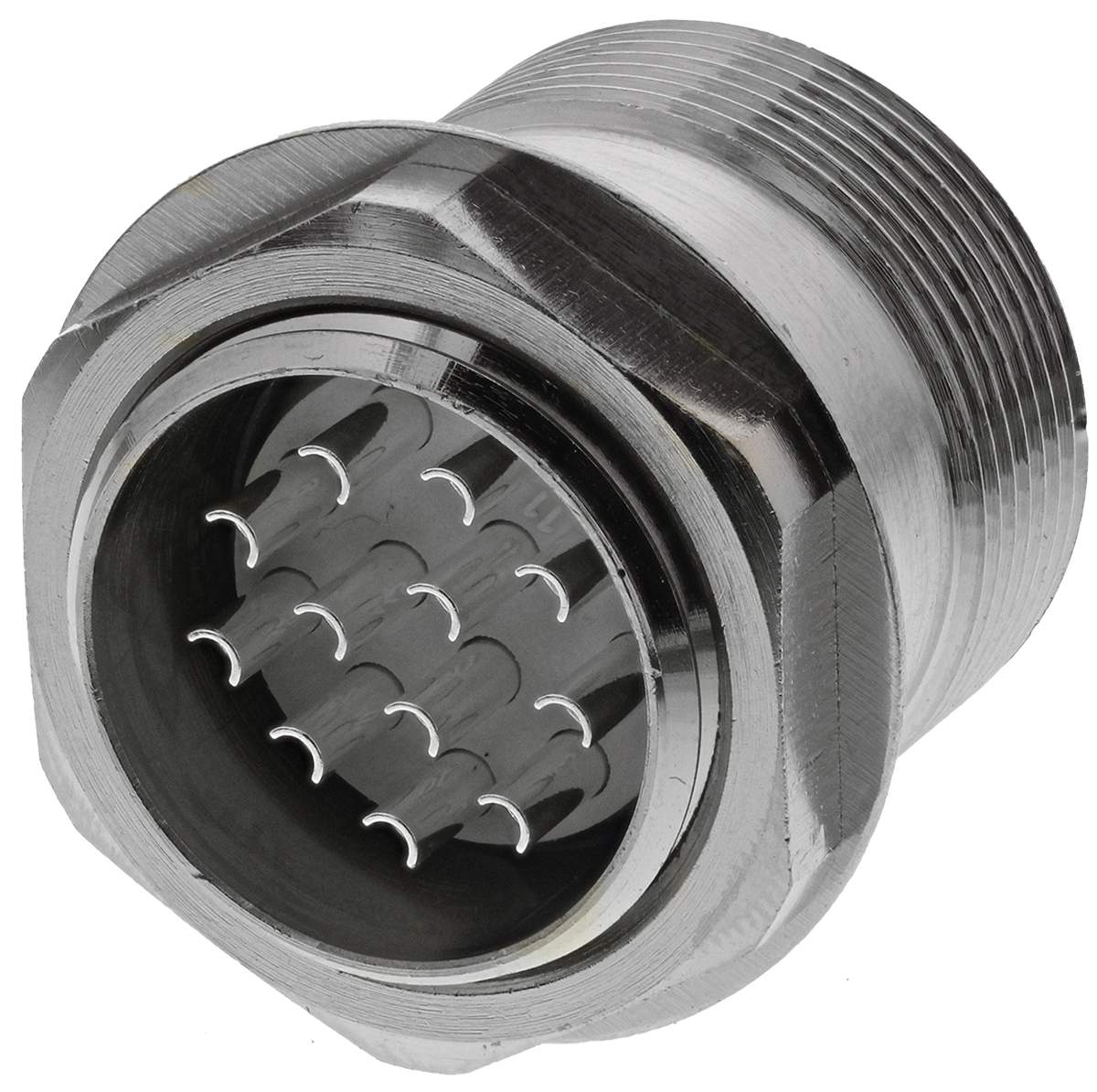 Lapp, R 12 Pole Din Plug, 7.5A, 1.5 kV IP65, Screw Lock, Male, Through Hole