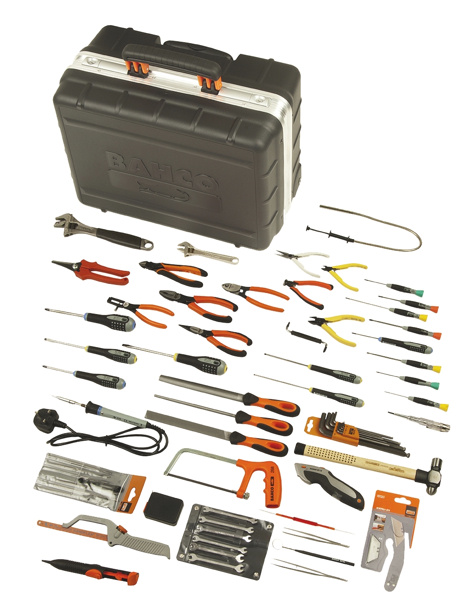 Bahco 66 Piece Electronics Tool Kit with Aluminium and Laminated Construction