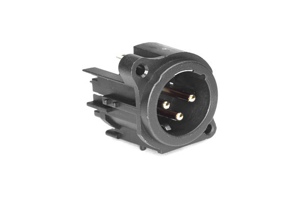 Amphenol Industrial Chassis Mount XLR Connector, Vertical, Male, IP40, 133 V, 3 Way, Gold Plating