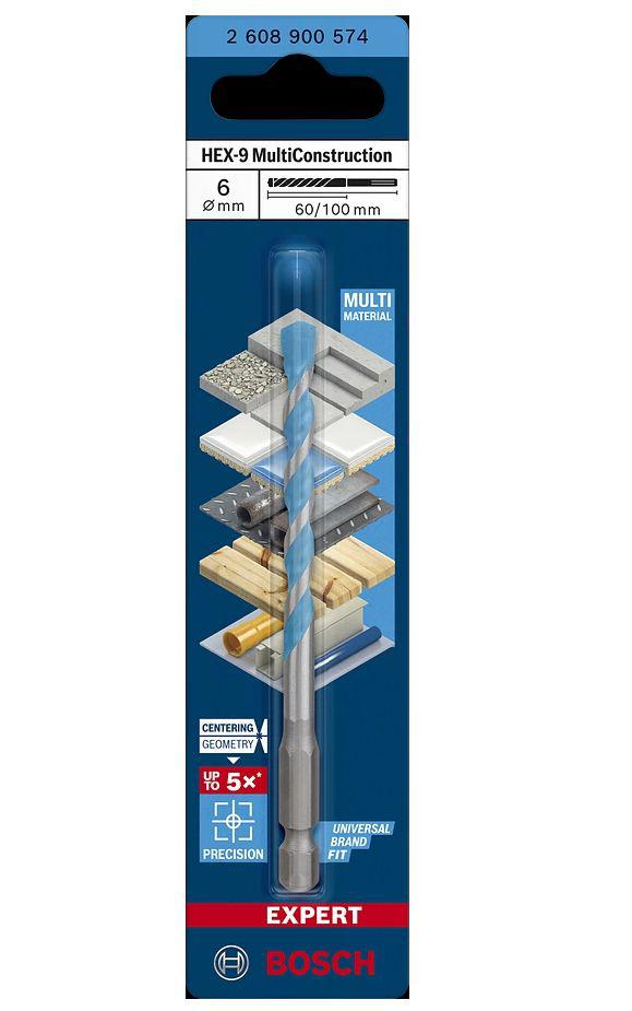 Bosch Diamond Tile Drill Bit, 6mm Diameter, 100 mm Overall