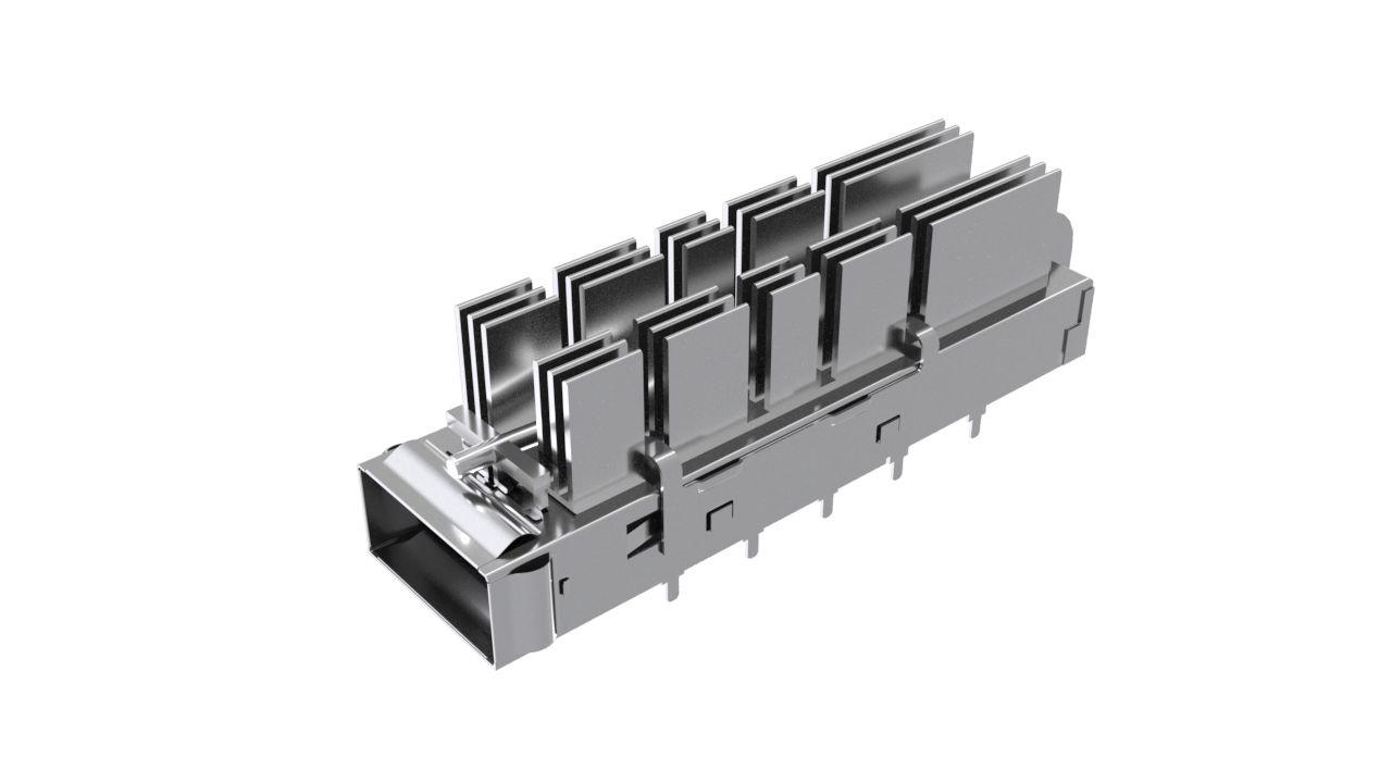 Amphenol Communications Solutions QSFP-DD I/O Connector Plug 76-Position, UE36C1621106A4A