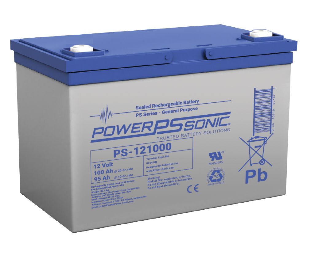 Power Sonic 12V M6 Sealed Lead Acid Battery, 100Ah