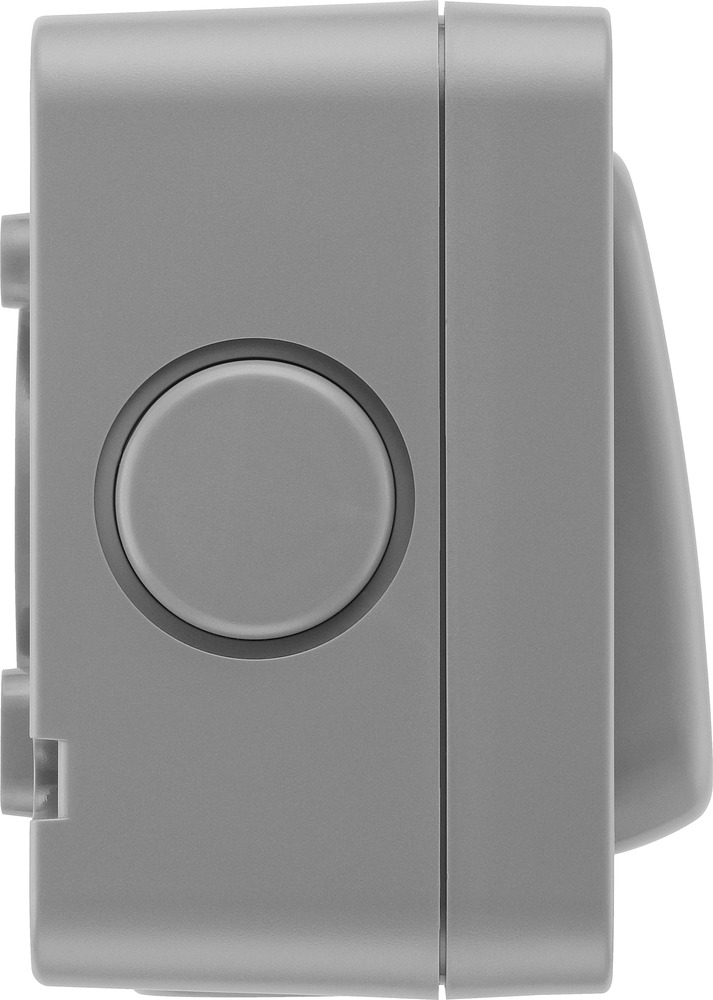 BG Electrical Grey Push Button Light Switch, 2 Way, 1 Gang, Storm