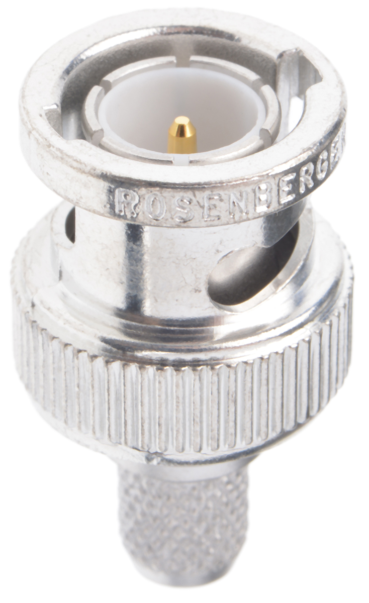 Rosenberger BNC Series, Plug Cable Mount BNC Connector, 75Ω, Crimp Termination, Straight Body