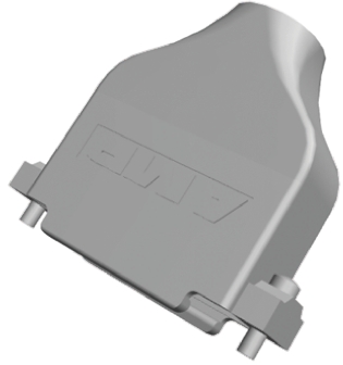 TE Connectivity AMPLIMITE Series Zinc D Sub Backshell, 25 Way