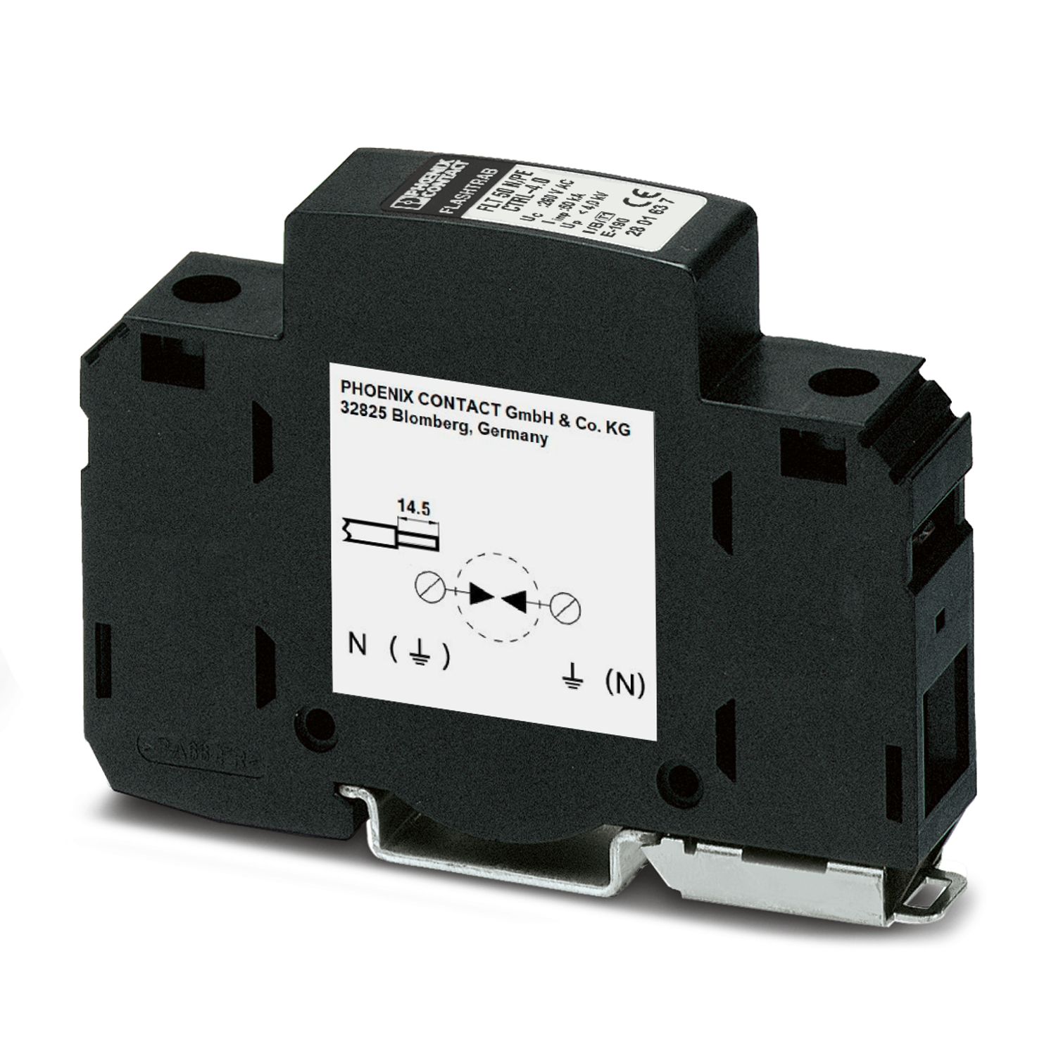 Phoenix Contact 1 Phase Surge Arrester, DIN Rail Mount