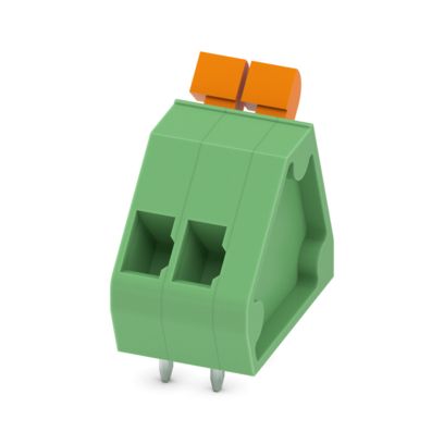 Phoenix Contact ZFKDSA 1 Series PCB Terminal Block, 2-Contact, 3.81mm Pitch, Wave Soldering, 1-Row, Spring Cage