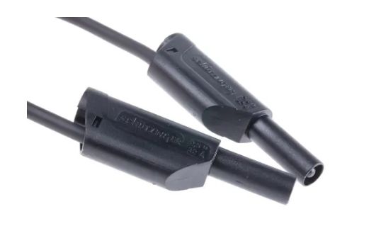 Schutzinger Test lead, 32A, 1kV, Black, 2m Lead Length