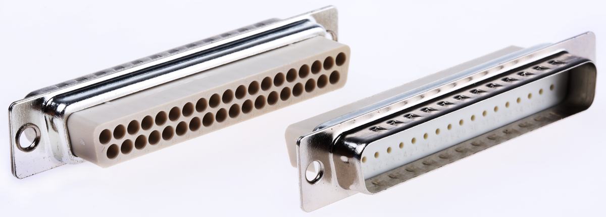MH Connectors MHD 37 Way Cable Mount D-sub Connector Plug, 2.77mm Pitch