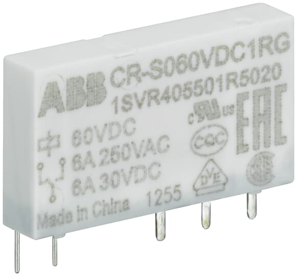 ABB CR-S Series Interface Relay, DIN Rail Mount, 24V dc Coil, SPDT, 6A Load