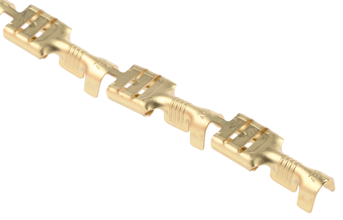 TE Connectivity FASTON .250 Uninsulated Female Spade Connector, Receptacle, 6.35 x 0.81mm Tab Size, 1mm² to 2.5mm²