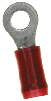 TE Connectivity, PIDG Insulated Ring Terminal, M3.5 Stud Size, 0.26mm² to 1.65mm² Wire Size, Red