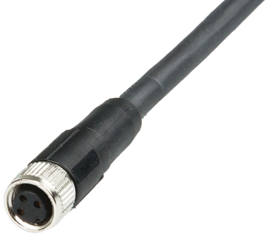Telemecanique Sensors Straight Female 3 way 1/2 in Circular to Unterminated Sensor Actuator Cable, 5m