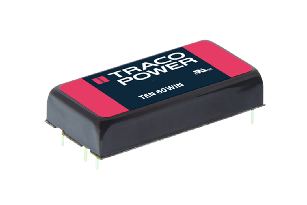 TRACOPOWER TEN 60WIN DC-DC Converter, 5V dc/ 12A Output, 18 → 75 V dc Input, 60W, Through Hole, +85°C Max Temp