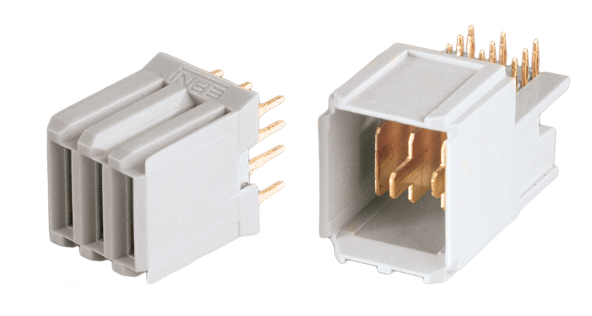 ERNI, ERmet 2mm Pitch Universal Power Module Backplane Connector, Female, Vertical, 5 Column, 4 Row, 3 Way
