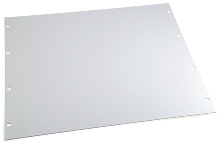 nVent SCHROFF Grey Aluminium Front Panel, 9U, Ventilated, 483 x 399.2mm