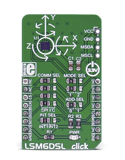 MikroElektronika LSM6DSL Click SPI, I2C