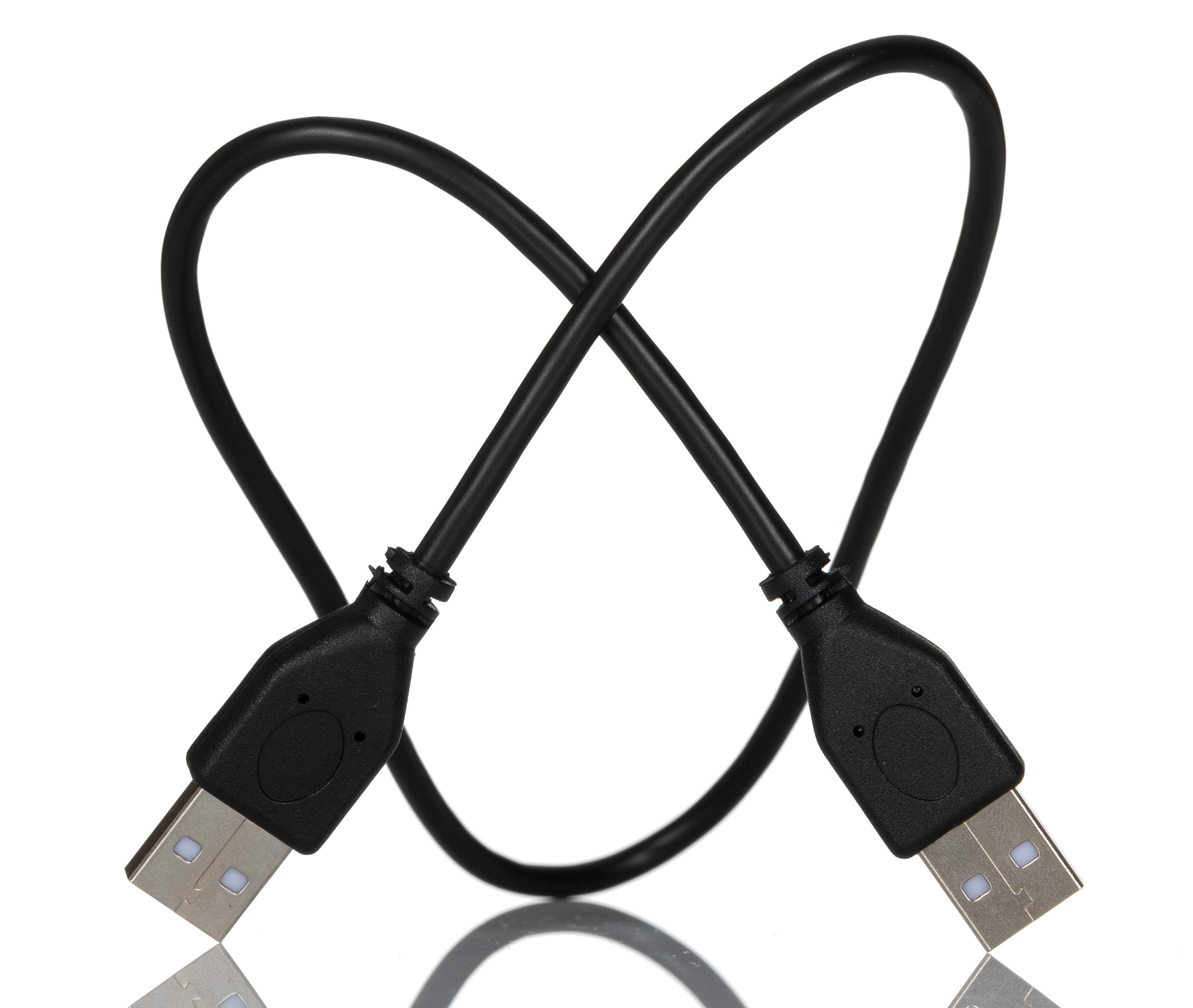 RS PRO USB 2.0, Male USB A to Male USB A, 500mm