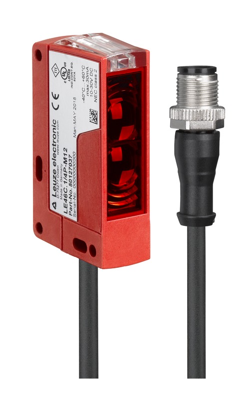 Leuze Diffuse Reflection Photoelectric Sensor, Rectangular Sensor, 0.005 → 3 m Detection Range