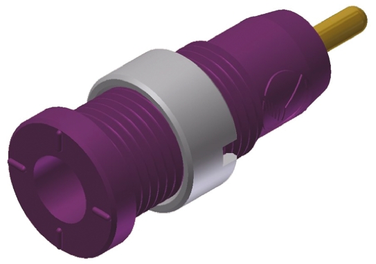Hirschmann Test & Measurement Violet Female Banana Socket, 2mm Connector, Solder Termination, 10A, 1000V ac/dc, Gold