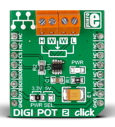 MikroElektronika DIGIPOT 2 mikroBus Click Board