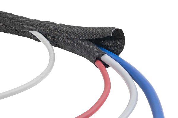 HellermannTyton Braided PET Black Cable Sleeve, 13mm Diameter, 50m Length