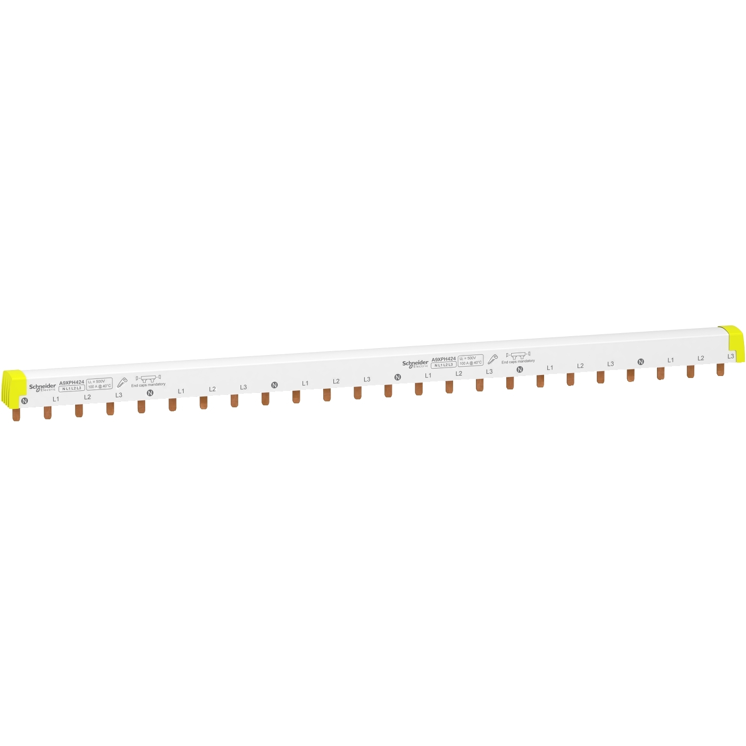 Schneider Electric Acti 9 4 Phase Busbar, 415V ac, 18mm Pitch