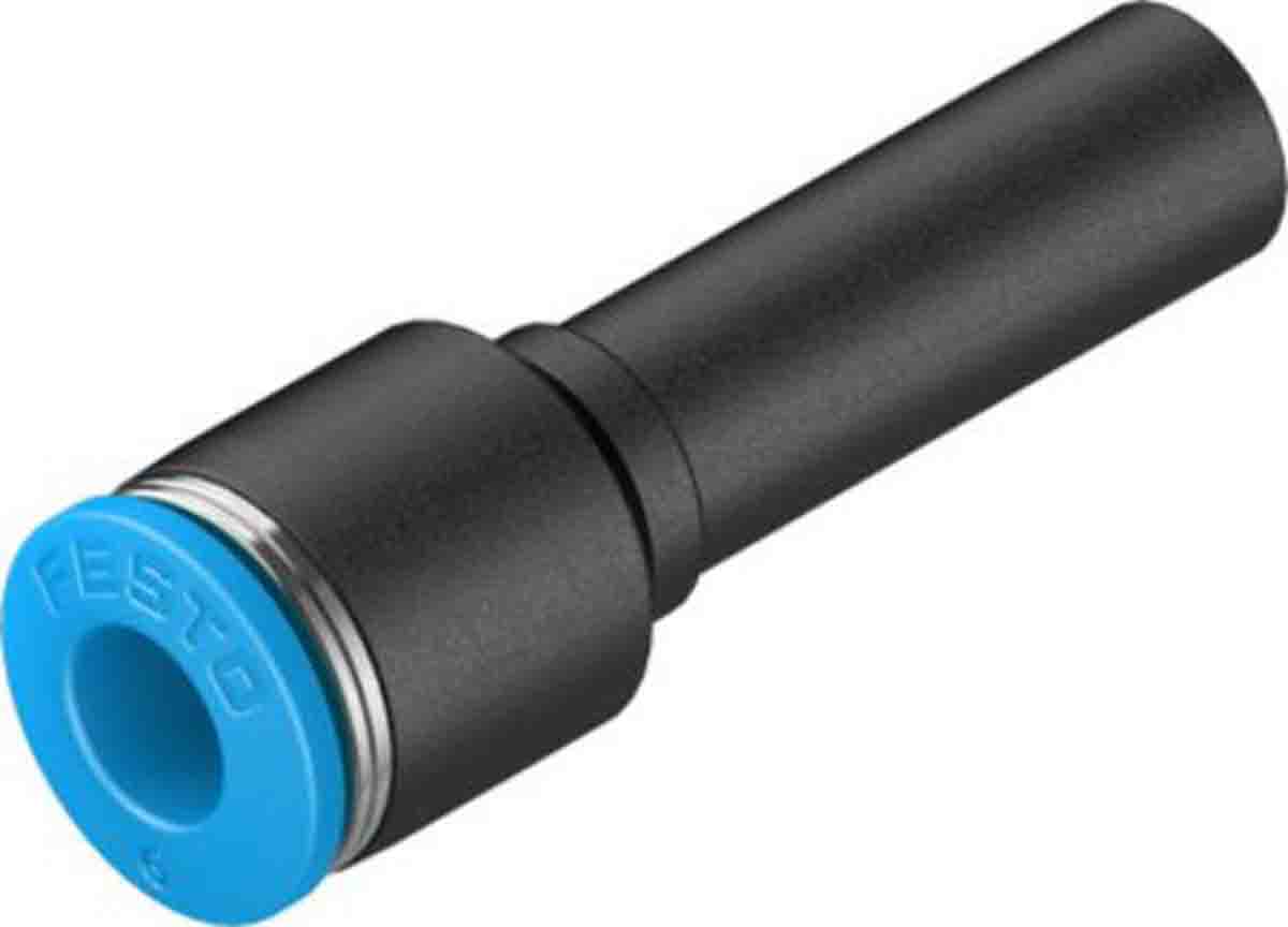 Festo QS Series Reducer Nipple, Push In 8 mm to Push In 6 mm, Tube-to-Tube Connection Style, 130696