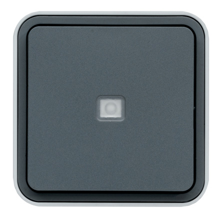 Hager Grey Push Button Light Switch, 1 Gang, WNC