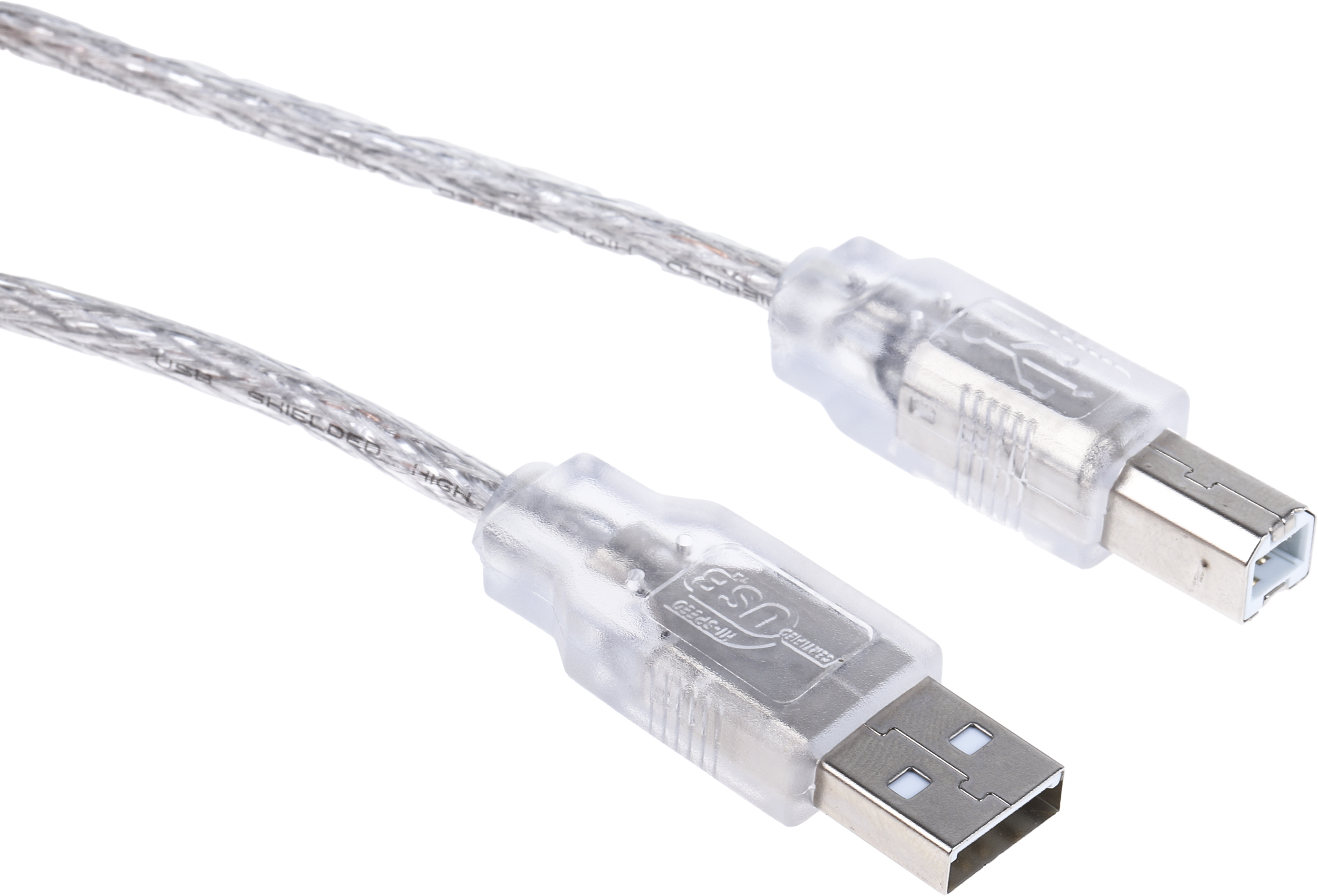 RS PRO USB 2.0, Male USB A to Male USB B, 3m