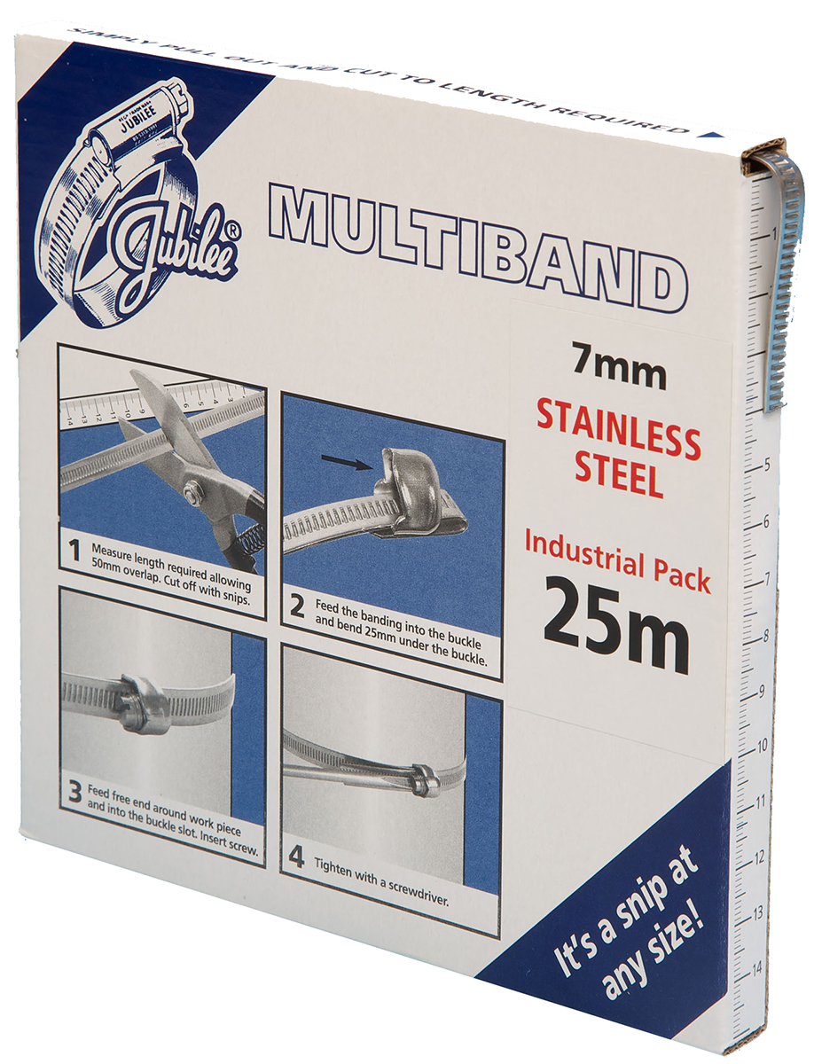 Jubilee 1 Piece Stainless Steel Worm Drive Hose Clip Banding