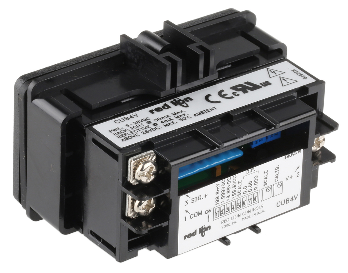 Red Lion Digital Voltmeter DC, LCD Display 3.5-Digits ±0.1 %