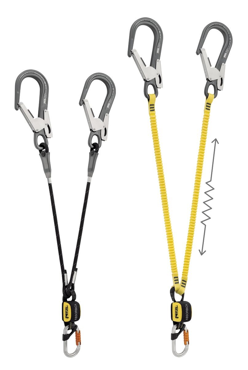 Petzl 1830mm Fall Arrest Lanyard MGO 60 Karabiner Twin