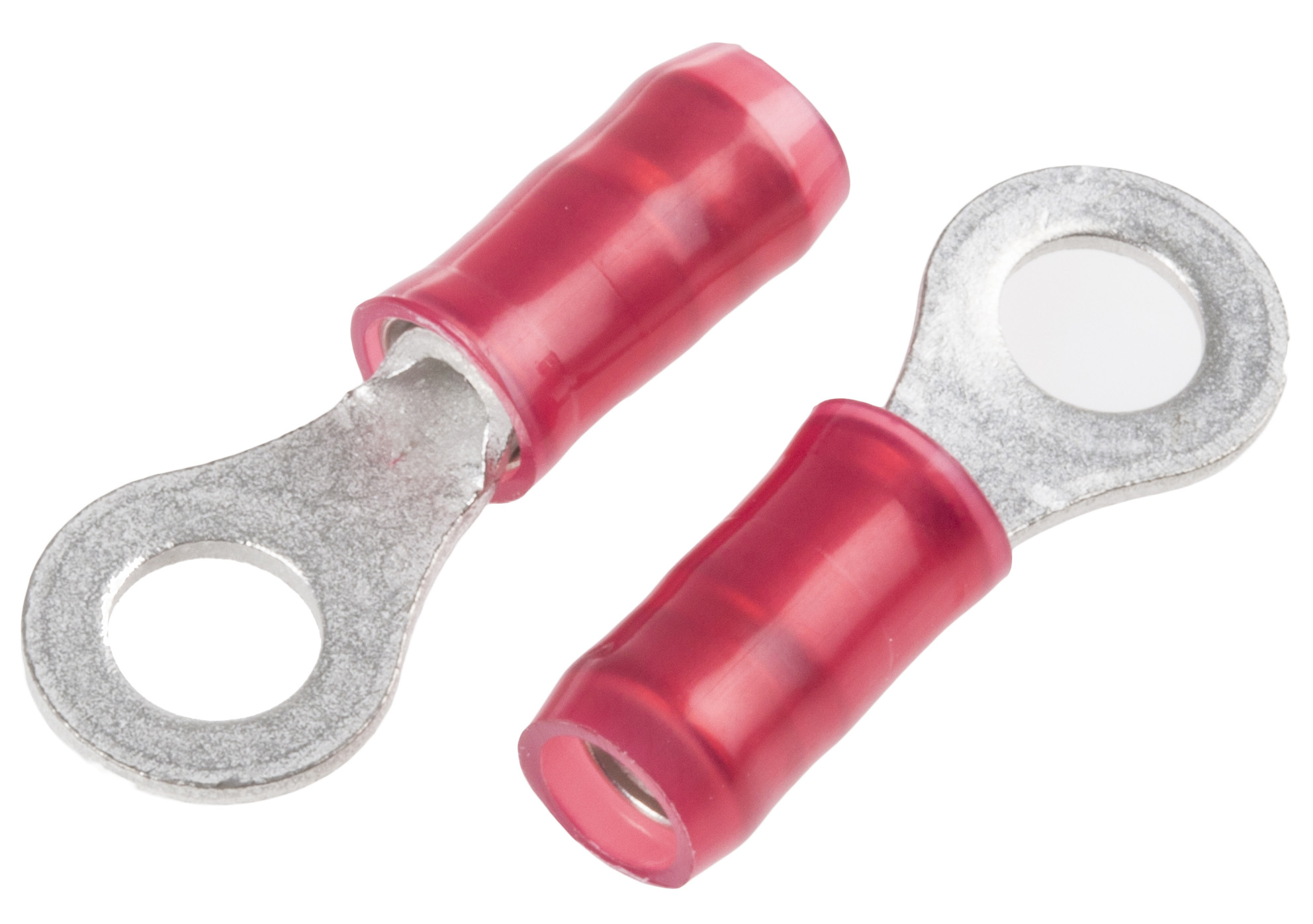 TE Connectivity, PIDG Insulated Ring Terminal, M4 Stud Size, 0.26mm² to 1.65mm² Wire Size, Red