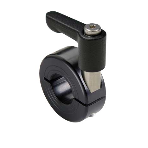 Ruland Shaft Collar, One Piece, Quick Clamp, Bore 16mm, OD 34mm, W 13mm, Anodised Aluminium