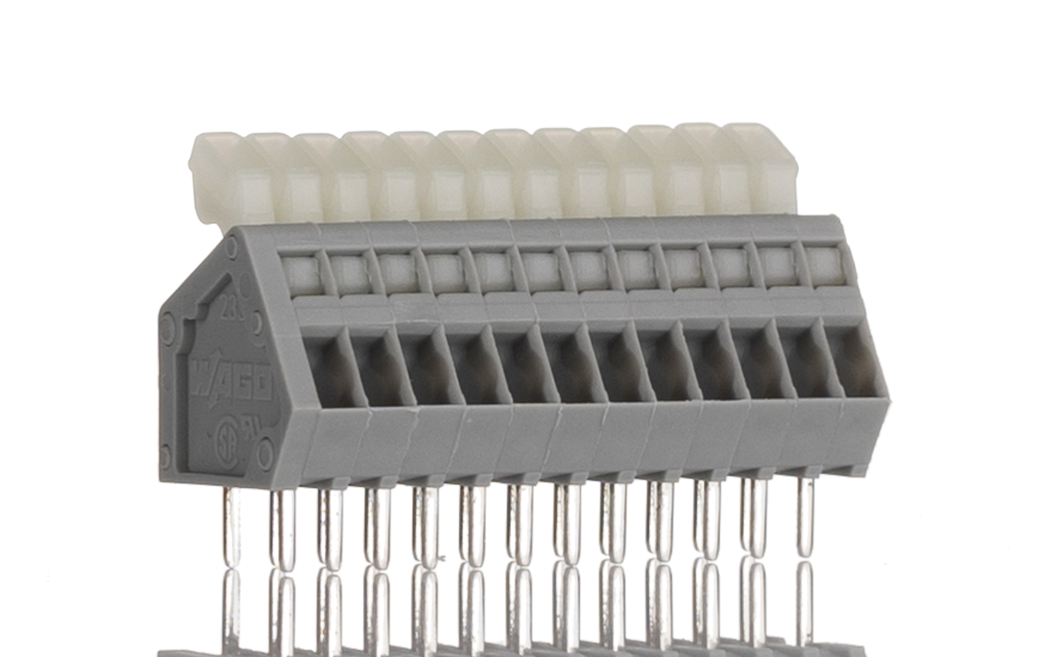 WAGO PCB Terminal Block, 12-Contact, 2.5mm Pitch, Through Hole Mount, 1-Row, Solder Termination