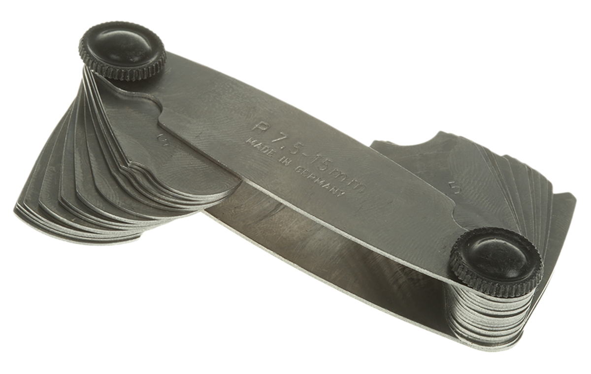 MikronTec Radius Gauge Metric 16 Blades 7.5mm to 15mm